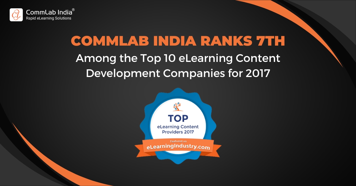 CommLab India Ranks 7th Among the Top 10 eLearning Content Development Companies for 2017